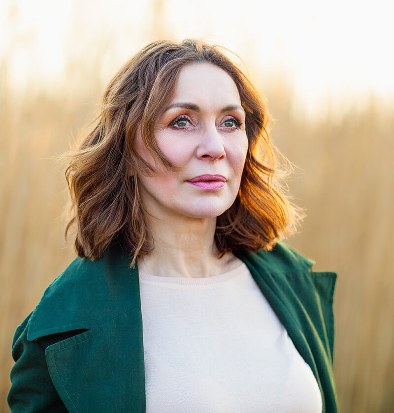 woman in a field