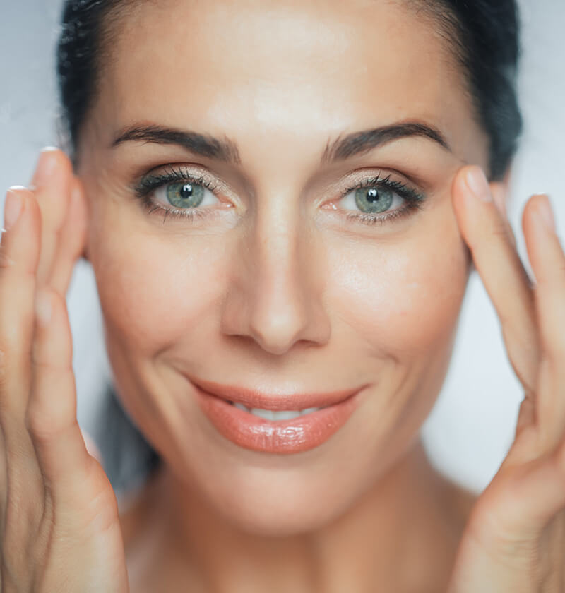 Up close of a woman's face