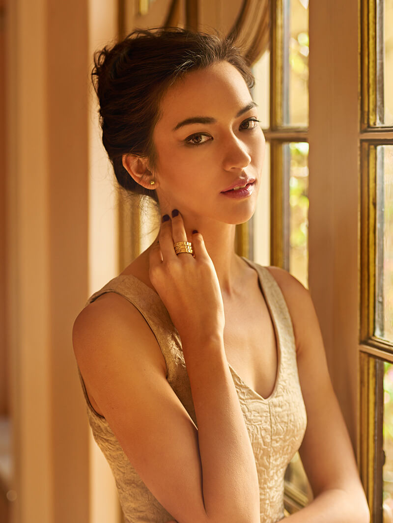 Young woman with glowing skin